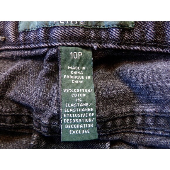 LRL Lauren Jeans Co. Ralph Lauren Jeans Women's 10P Black Classic Straight 31x27 - Picture 6 of 9
